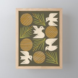 Pine Forest Doves Framed Mini Art Print