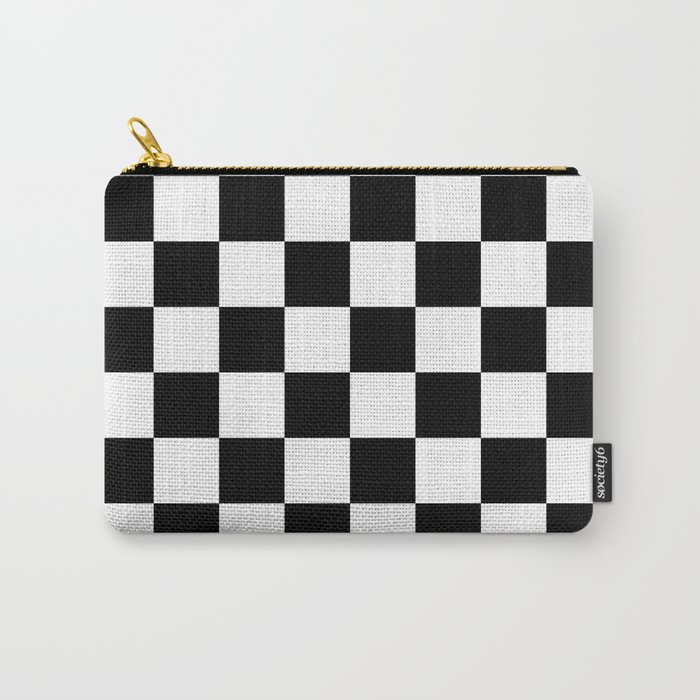 Black and white checkered Carry-All Pouch