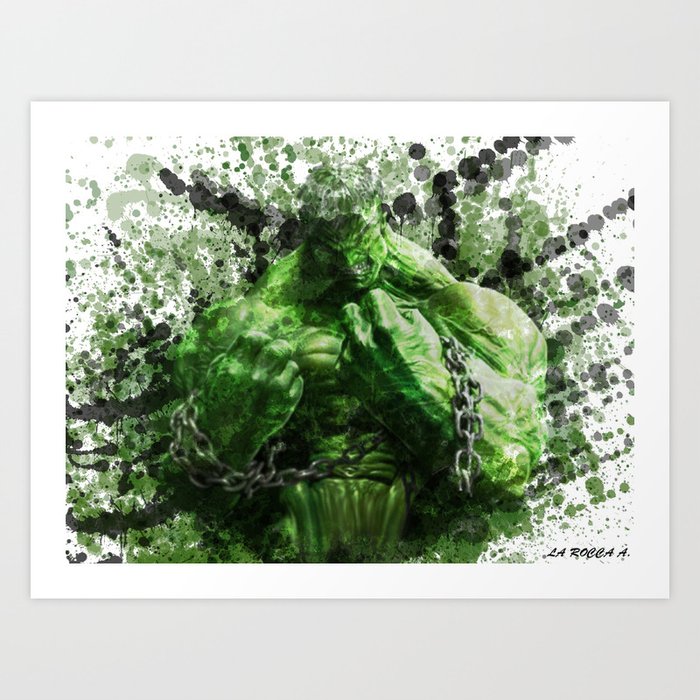 Green Hero Art Print
