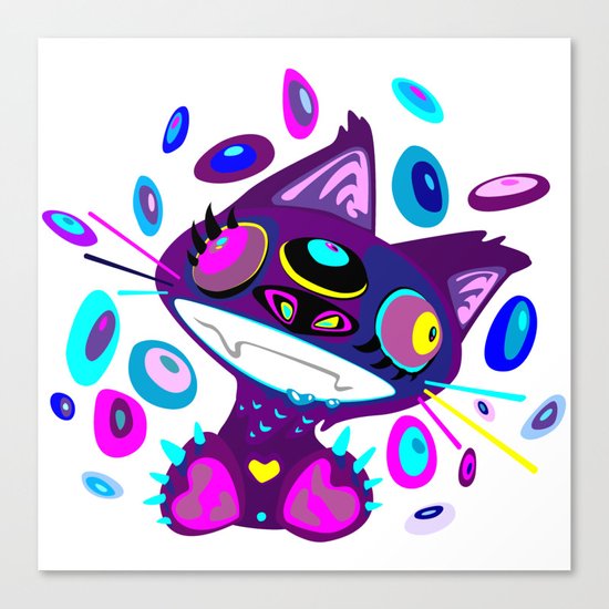 Psychocat Canvas Print