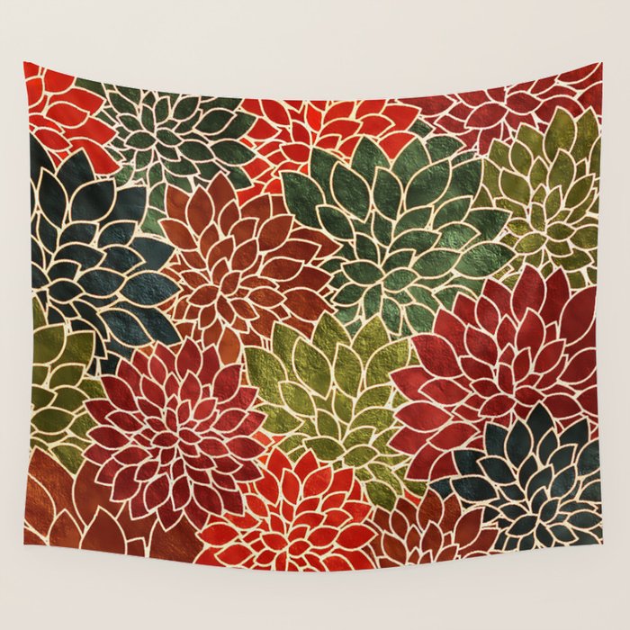 Floral Abstract 7 Wall Tapestry by Klara Acel Society6