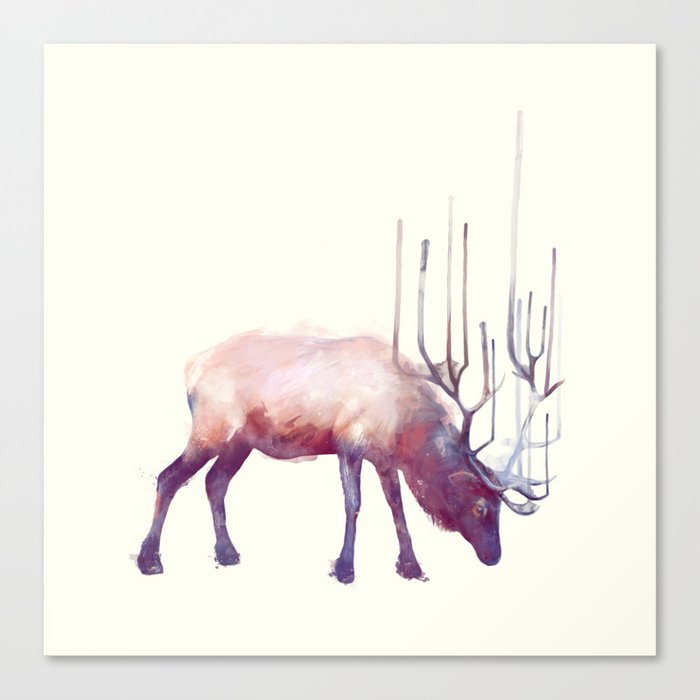 Elk // Solitude Canvas Print