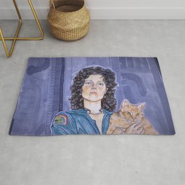 In Space No One Can Hear Your Cat Area & Throw Rug