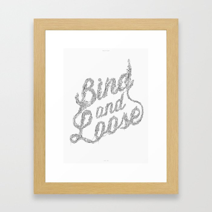 Bind & Loose Framed Art Print