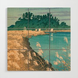 Kawase Hasui, Late Autumn At Ichikawa - Vintage Japanese Woodblock Print Wood Wall Art