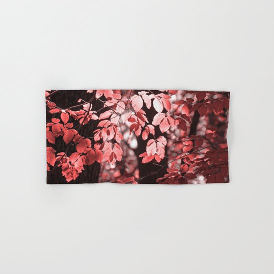 Red leaves Hand & Bath Towel