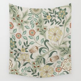 William Morris Wilhelmina Orkney Vintage Pastel Floral Pattern Wall Tapestry