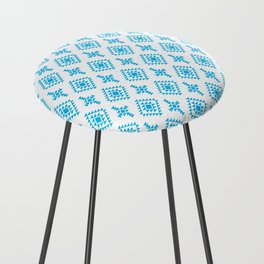 Turquoise Native American Tribal Pattern Counter Stool