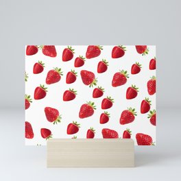 Strawberry Pattern  Mini Art Print