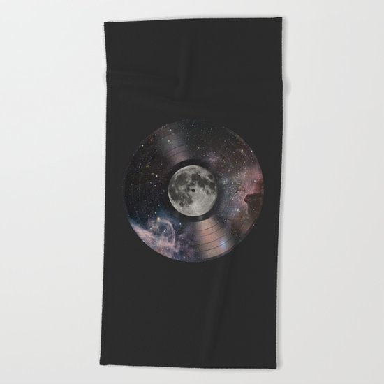 L.P. (Lunar Phonograph) Beach Towel