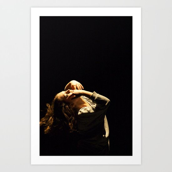 with eyes closed Art Print