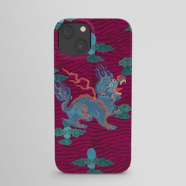 Foo Dragon on Magenta iPhone Case