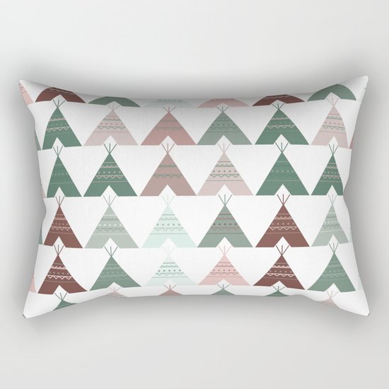 Teepee Pattern Rectangular Pillow