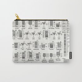 COCKTAIL poster, cocktail chart print Carry-All Pouch