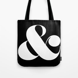 Classic Black & White ampersand Tote Bag