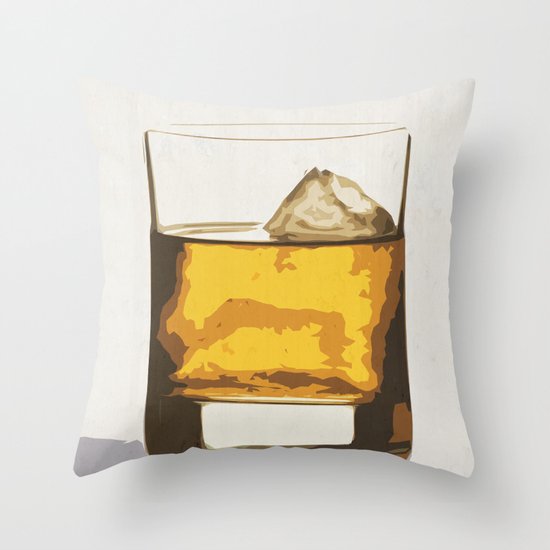 Old Scotch Whiskey Throw Pillow