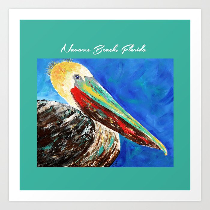 Pelican painting Art Print