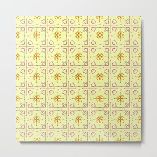 Vintage tiles Metal Print
