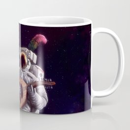 Rock Star Coffee Mug | Guitar, Space, Spacesuit, Universe, Romantic, Playing, Fly, Cute, Feather, Sky 