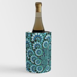 Colorful Blue Abstract Vector Art Wine Chiller