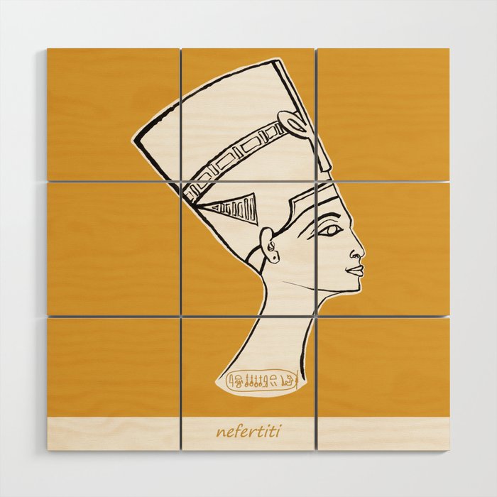 Queen Nefertiti Wood Wall Art