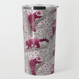 Red panda purple // ailurus fulgens //  rose purple tones artwork illustration // Danni Cockerill Cockerillart Travel Mug