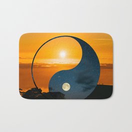 Yin Yang Bath Mat | Energy, Healer, Photo, Duality, Yinyang, Night, Healing, Digital, Sacredgeometry, Taoist 