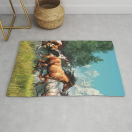Horse In Valley Rug