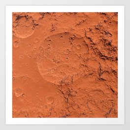 Mars surface Art Print