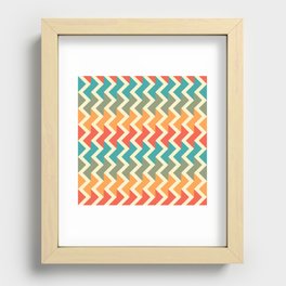 Abstract geometric seamless pattern background. Graphic modern pattern texture bright color Recessed Framed Print