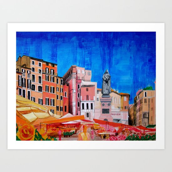 Campo de' Fiori Roma Art Print