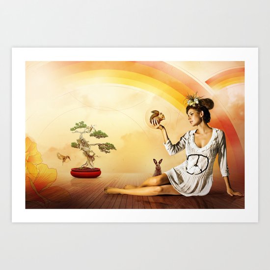 Snow White was a Hippie Art Print