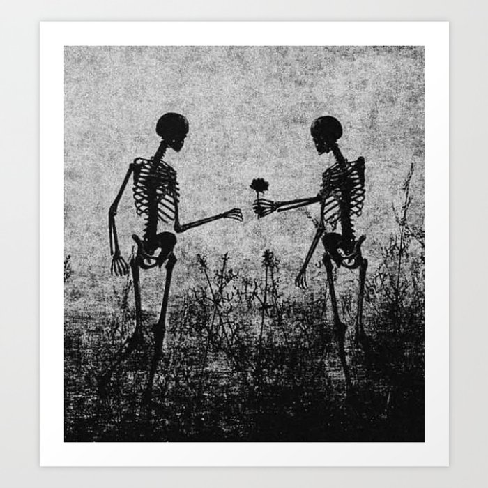skeleton lovers Art Print