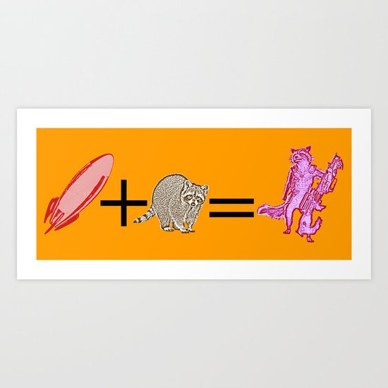 Rocket+Raccoon Art Print
