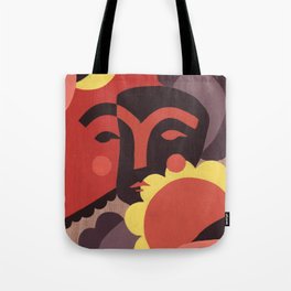 Flower People Abstract Portrait Tote Bag