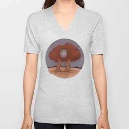 A Moon with a View V Neck T Shirt