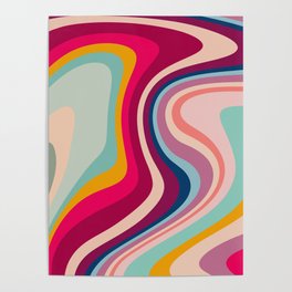 Boho Fluid Abstract Poster