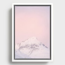 Mountain Top in Norway Photo | Pastel Color Sky in the Kaldfjord Art Print | Winter Travel Photography Framed Canvas