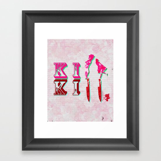 kiss/kill Framed Art Print