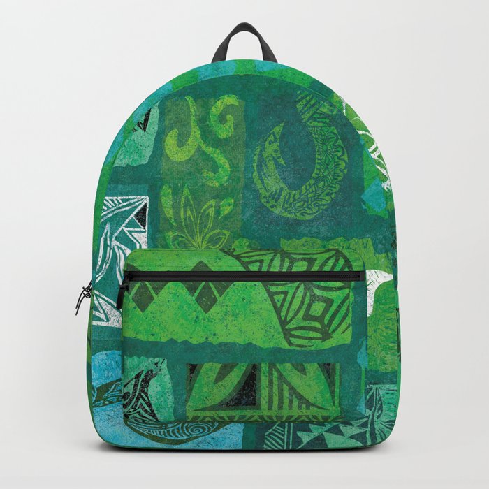Vintage Hawaian Tapa Print Backpack