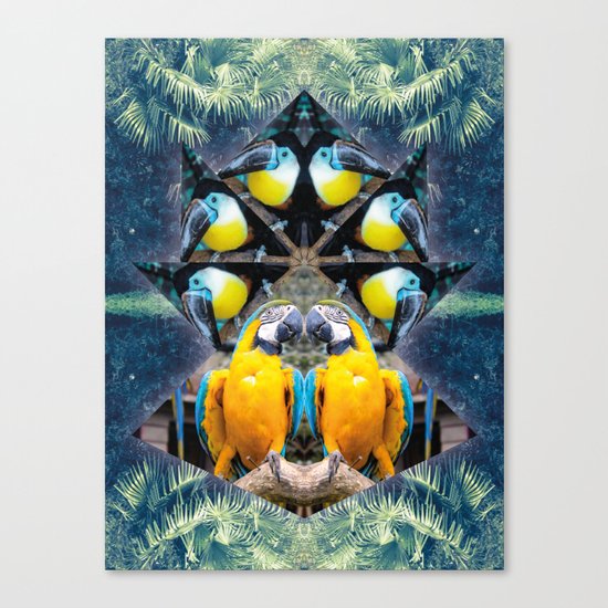 Rainbow Jungle Canvas Print