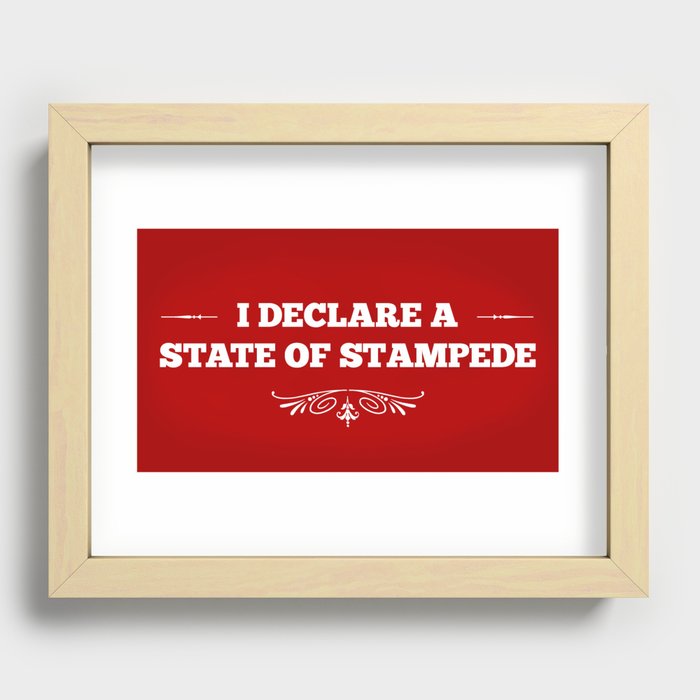 State Of Stampede Recessed Framed Print