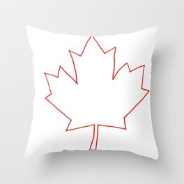 One line Canada Throw Pillow