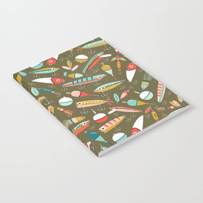 Fishing Lures Green Notebook