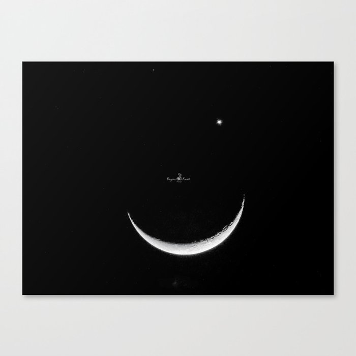 Conjunción Luna & Venus Canvas Print