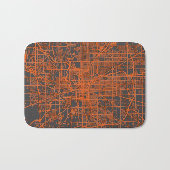 Indianapolis map Bath Mat