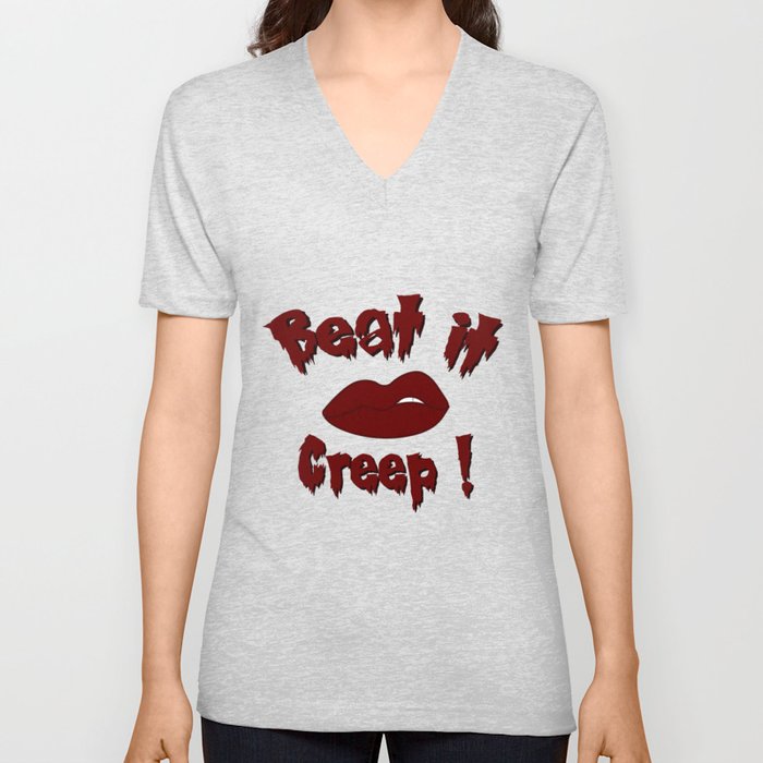 Beat It Creep Cry Baby Unisex V Neck By Vamp Dearie Society6