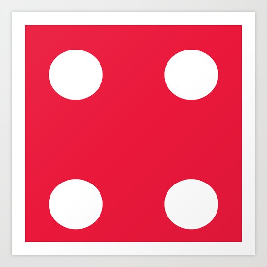 Red Dice 4 Art Print