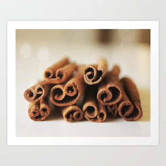 Cinnamon Sticks Bokeh Art Print