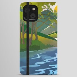 Morning near the clear forest river iPhone Wallet Case